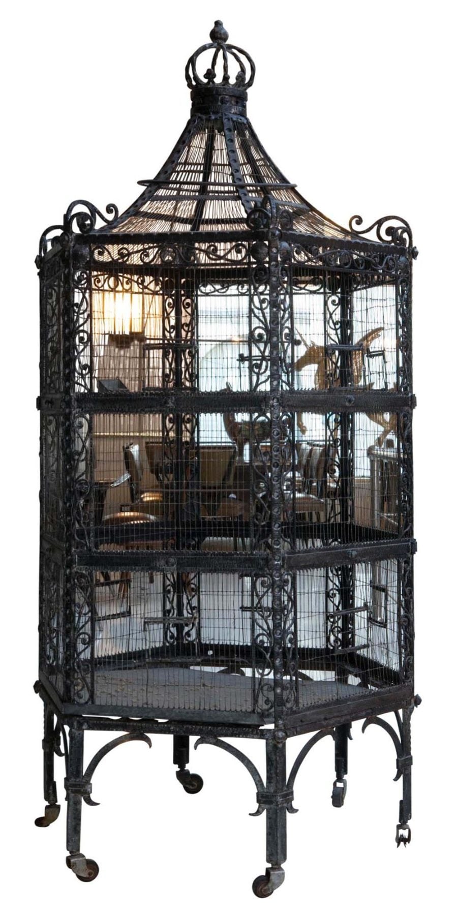 Art Nouveau Bird Cage, France, c. 1900 — photo 2 of 7